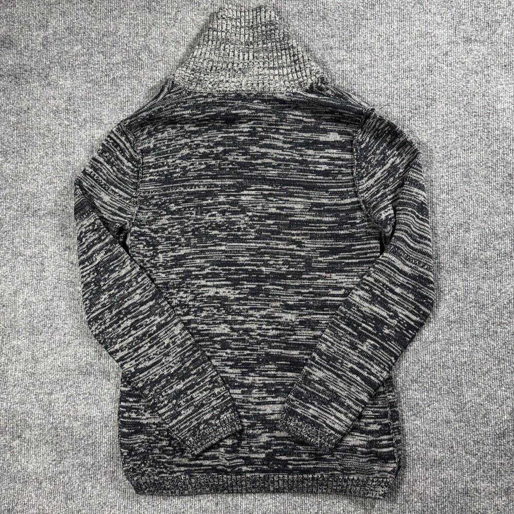 Trash Nouveau Sweater Mens Small Zip‎ Cowl Neck Gray Marled Knit - Picture 4 of 12